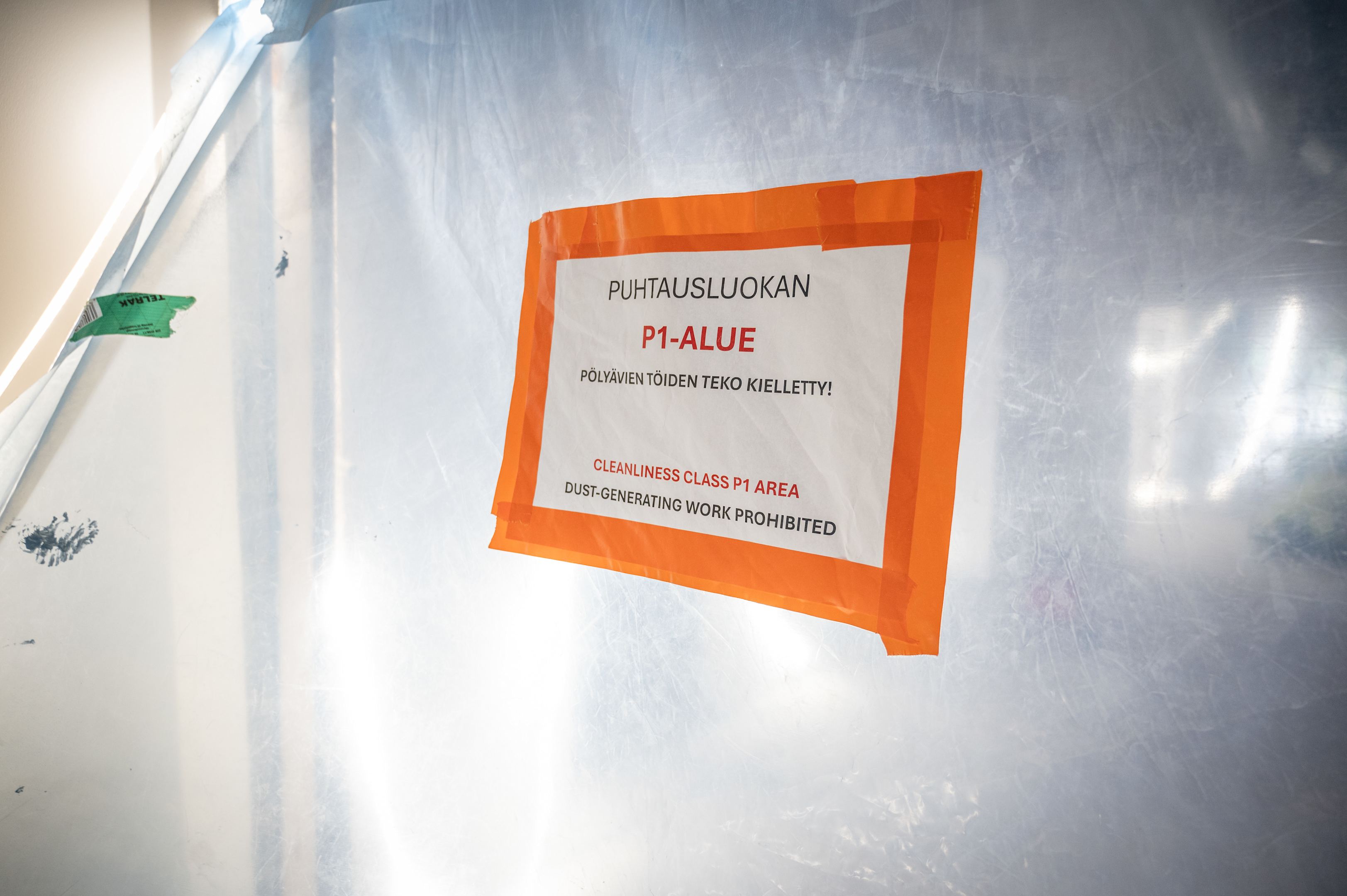 Sign Showing P1 Area Dust-Generating Work Prohibited