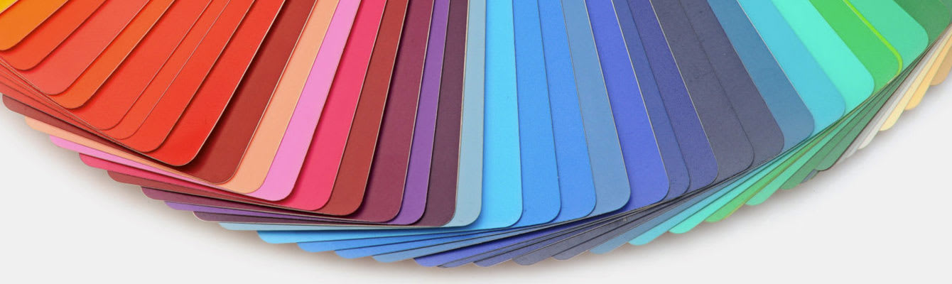 Photo of a variety of color swatches