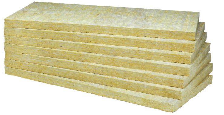 Stacked pieces of Thermafiber industrial mineral wool insulation 