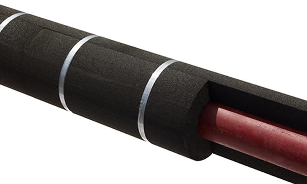 Cross section of a Foamglas pipe shell