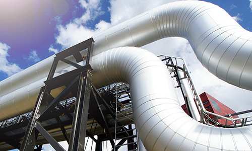 Metal pipes exterior 