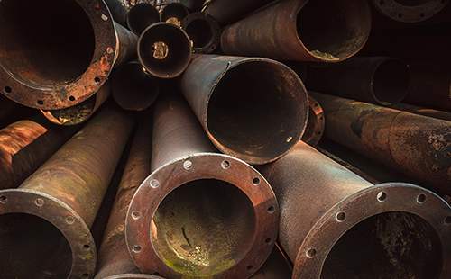 Photo of corroded pipes
