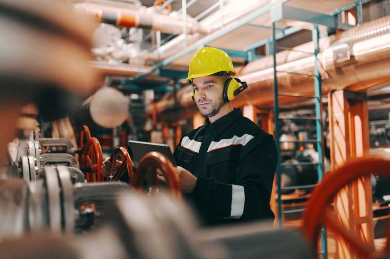 person working in an industrial setting