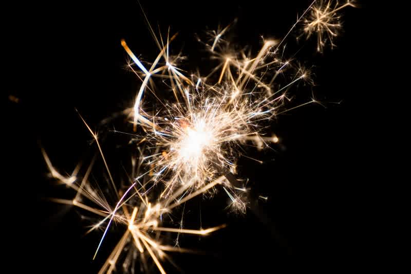 a spark set against a black background