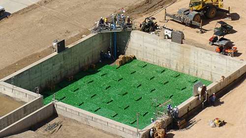 First generation system of Foamglas PFS insulation cubes