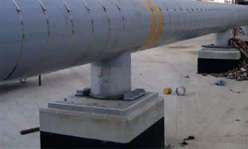 Pipe with pipe support directly connected to the surface of the pipe