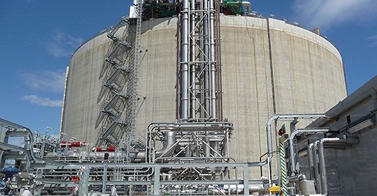 LNG Tank with Pipes