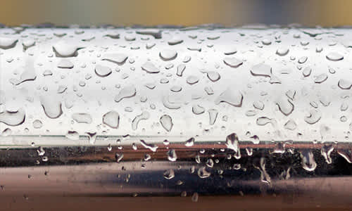Closeup photo of condensation