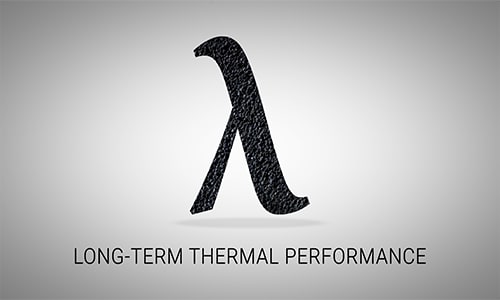 Illustration with text "Long-Term Thermal Performance"