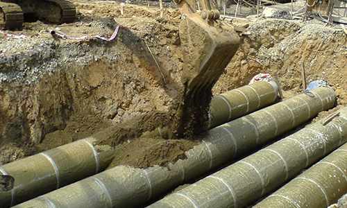 pipes being buried
