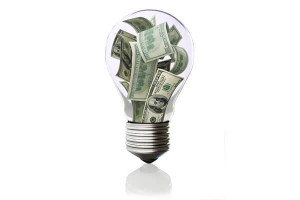 Money in a lightbulb