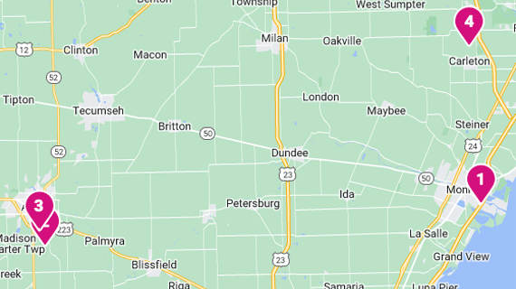 Map shows where OC Lumber products are available through 350+ locations in the United States.