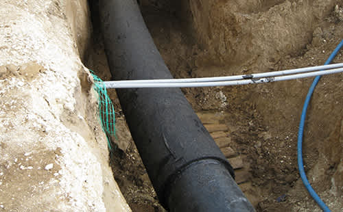 Underground steam pipe