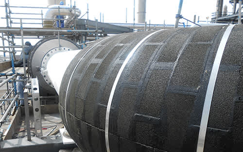 Pipe with Foamglas insulation