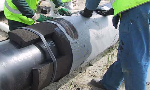 Gas pipe underground