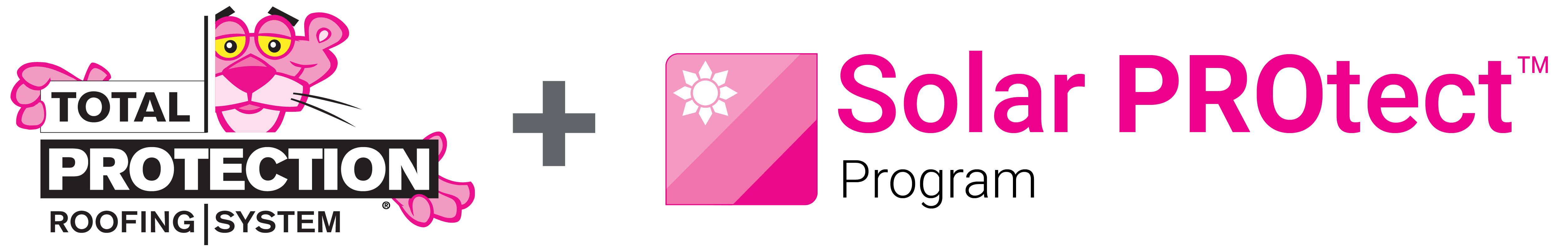 Sistema de techado de protección total de Owens Corning más logotipo del programa Solar PROtect