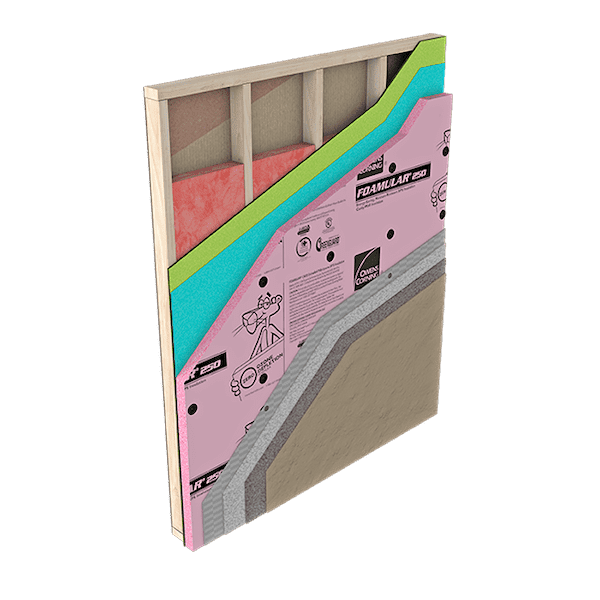 WOOD STUD WALL Stucco XPS CI with Fluid or Sheet AWB