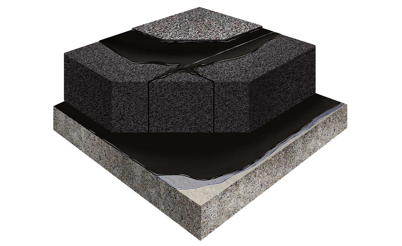 Fluid Applied Waterproofing Membrane Concrete Roof Deck PRMA, Ballasted, Stone