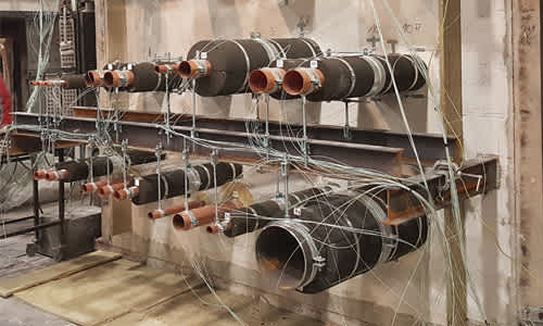 Multiple pipes with Foamglas insulation