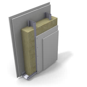 Isolering af skillevæg med metalramme