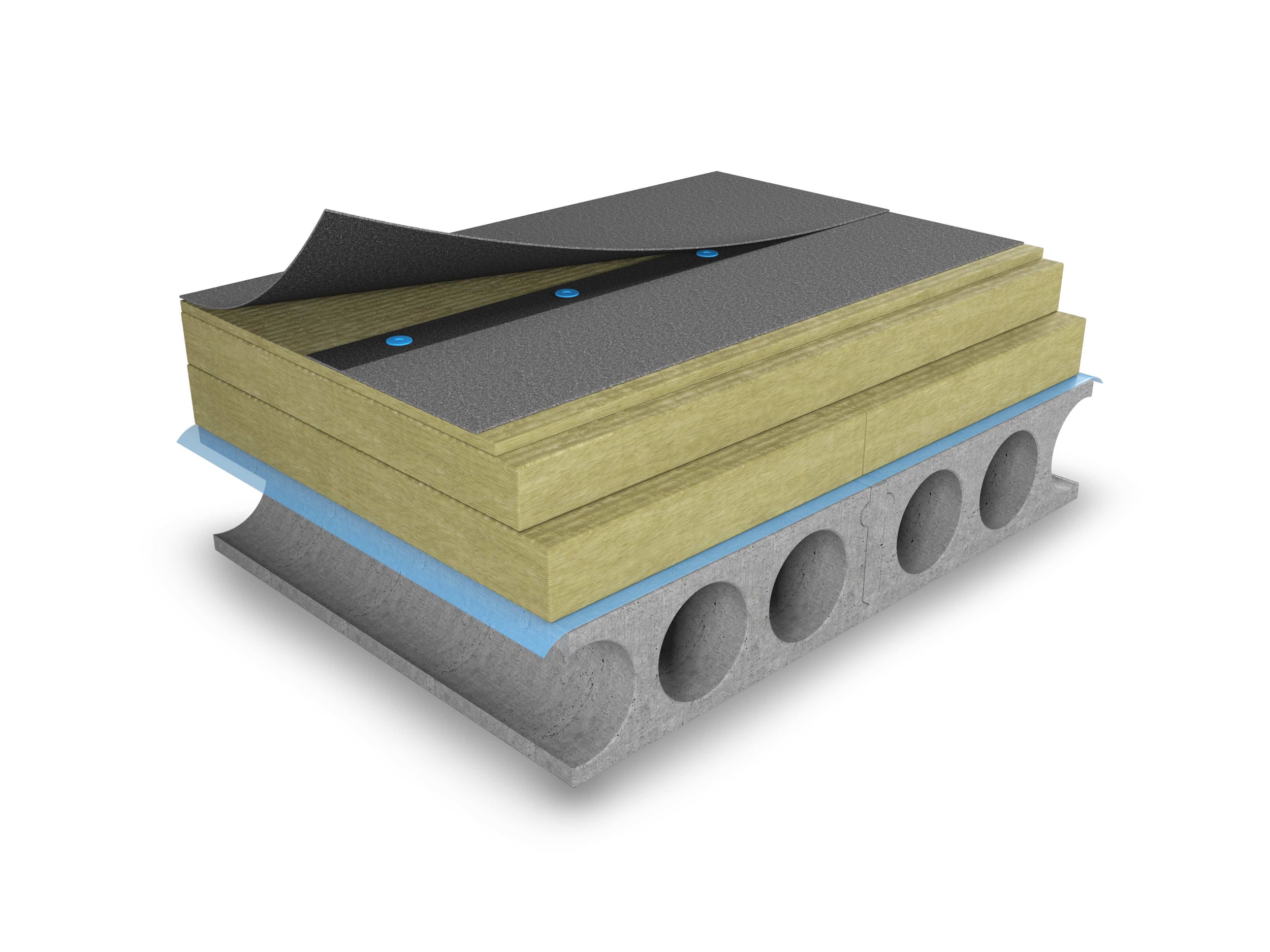 Isolering av låglutande tak med PAROC skivor