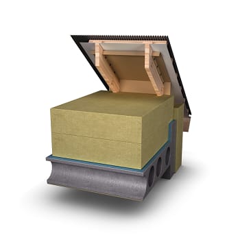 šaltos palėpės sprendimas su betono plokšte kaip laikančiąja konstrukcija