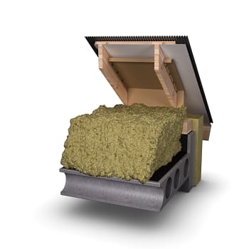 Aukstā bēniņa risinājums ar betona plātni kā nesošo konstrukciju