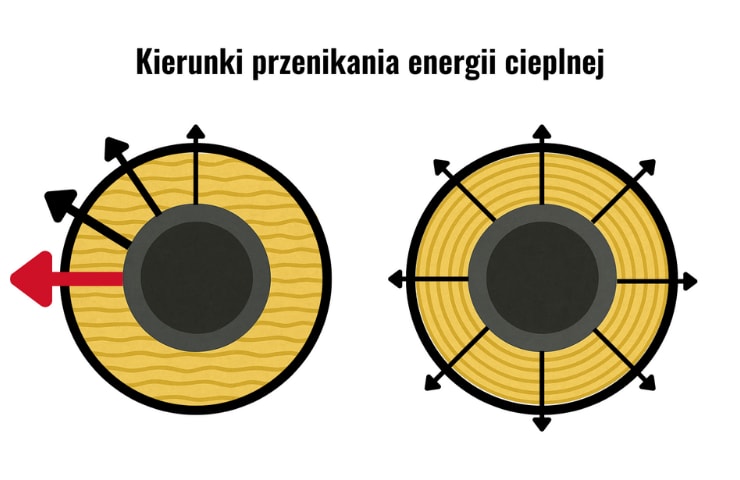 schemat kierunki przenikania energii cieplnej