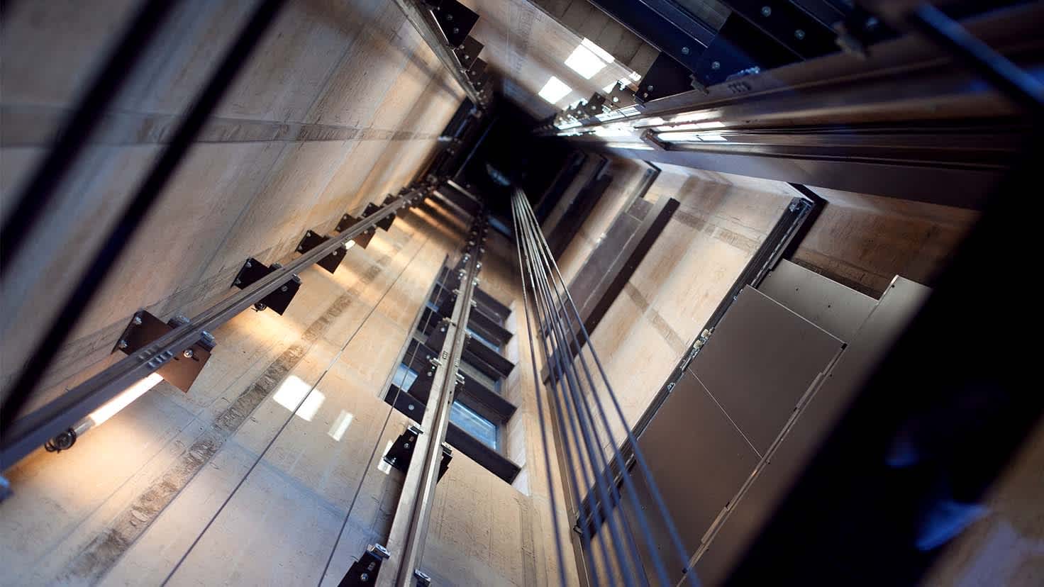 Elevator shaft interior