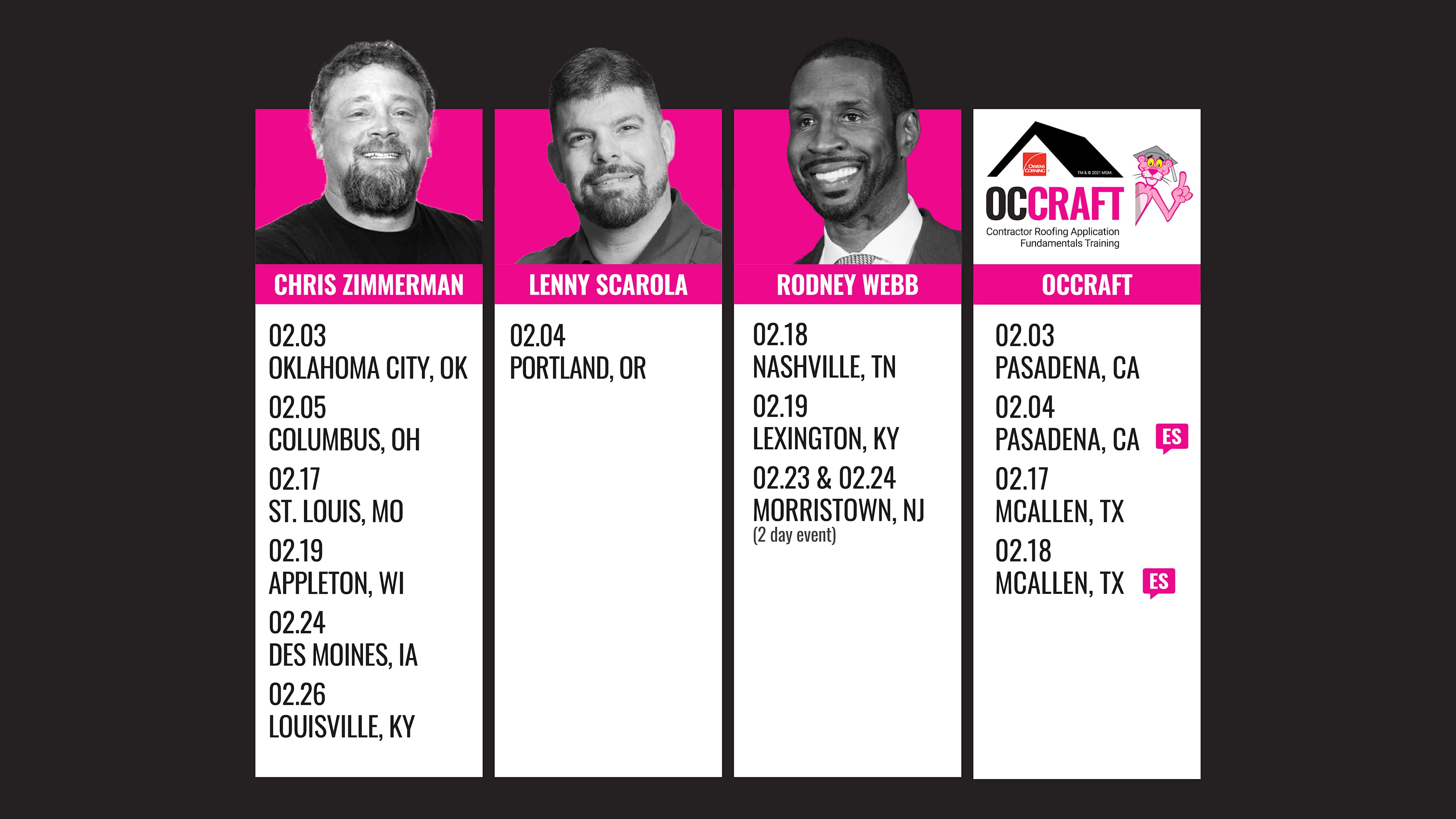 Infographic image showing details of the December OCU LIVE! Events