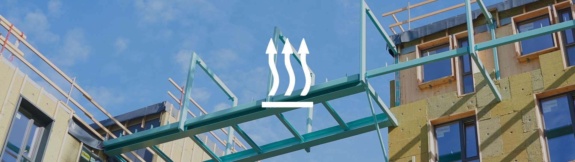 A building that is undergoing an energy renovation of the facade.