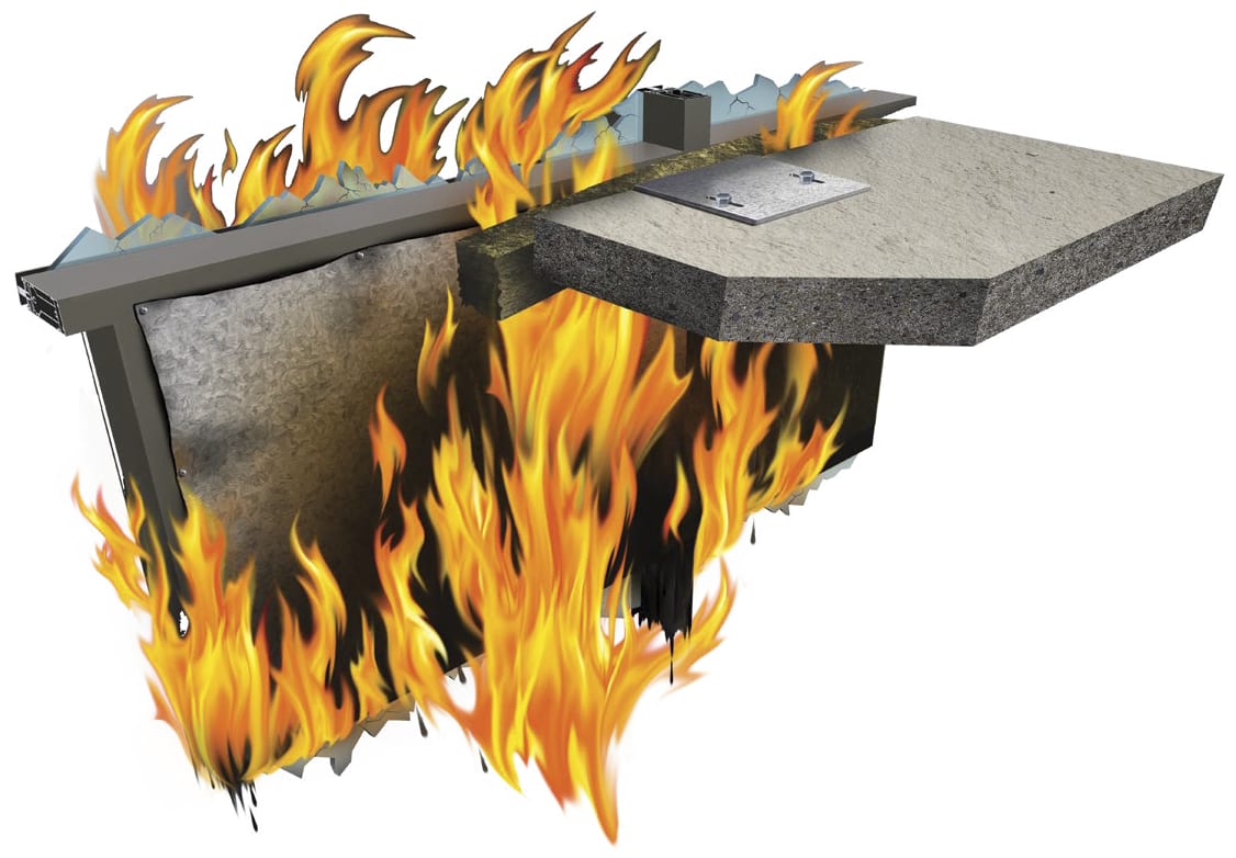 Improper installation of a perimeter fire containment system