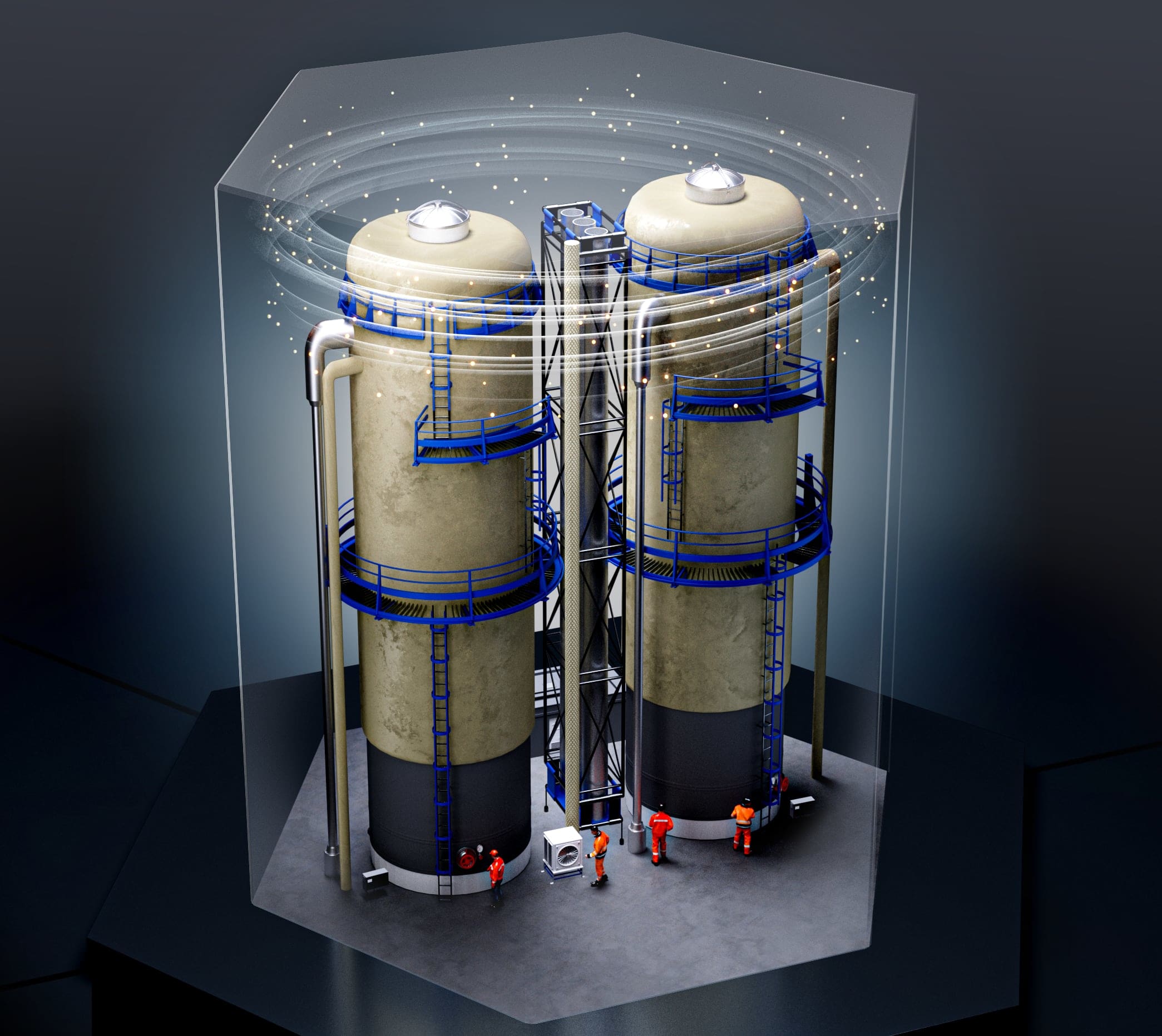 CGI of Paroc Low Emission Boiler Insulation For Industrial Processing