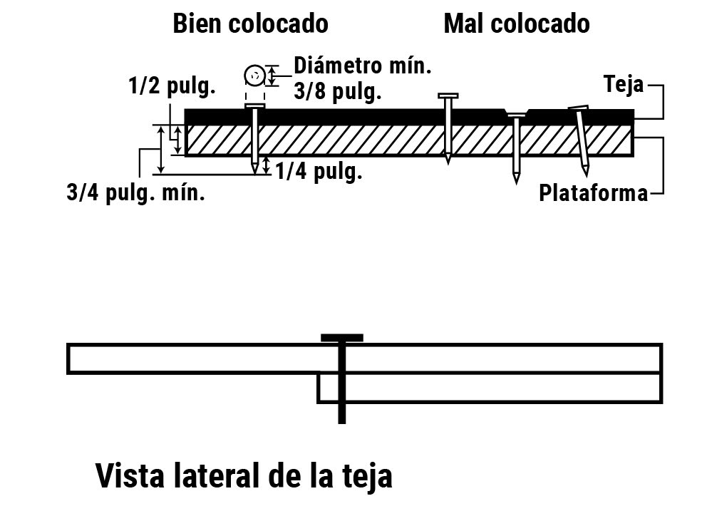 Properly Driven Nail Diagram
