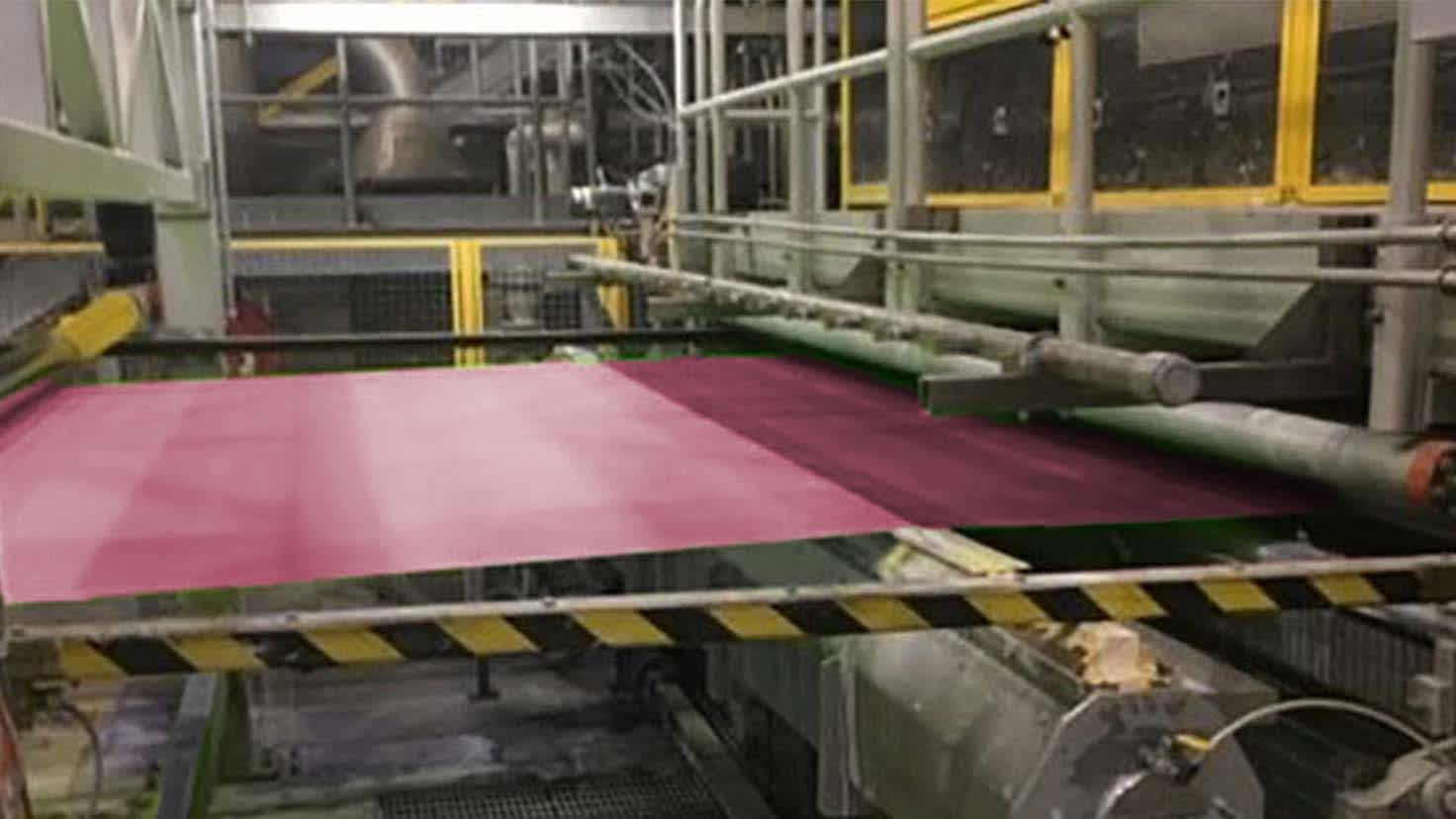 Material being produced on a factory line