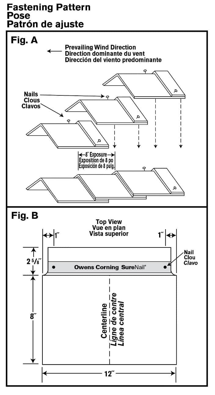 Instrucciones de instalación de tejas de limatesa y cumbrera DuraRidge™ |  Owens Corning Techos, image size:704x1296