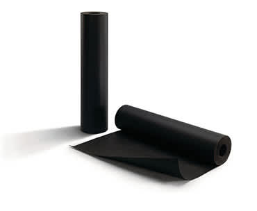 Two rolls of FiberGlas™ Reinforced Felt Underlayment are next to each other. One is partially unrolled. The product supports flatter, more uniform shingle applications.