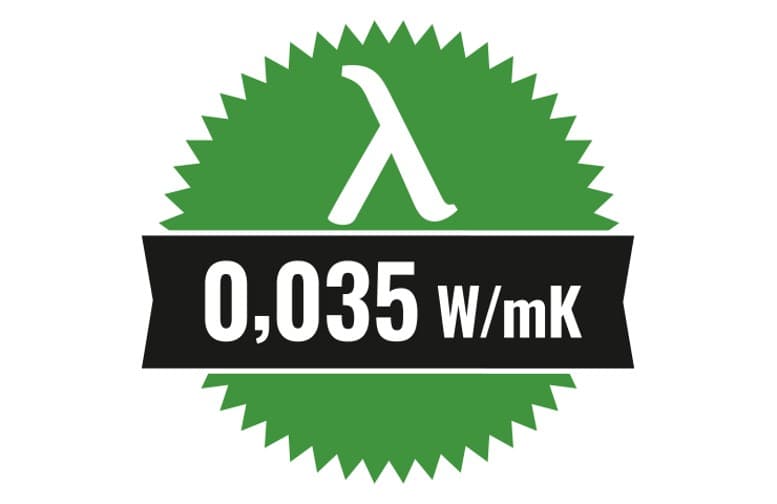  λ₄₀°C = 0,035 W/(m·K)