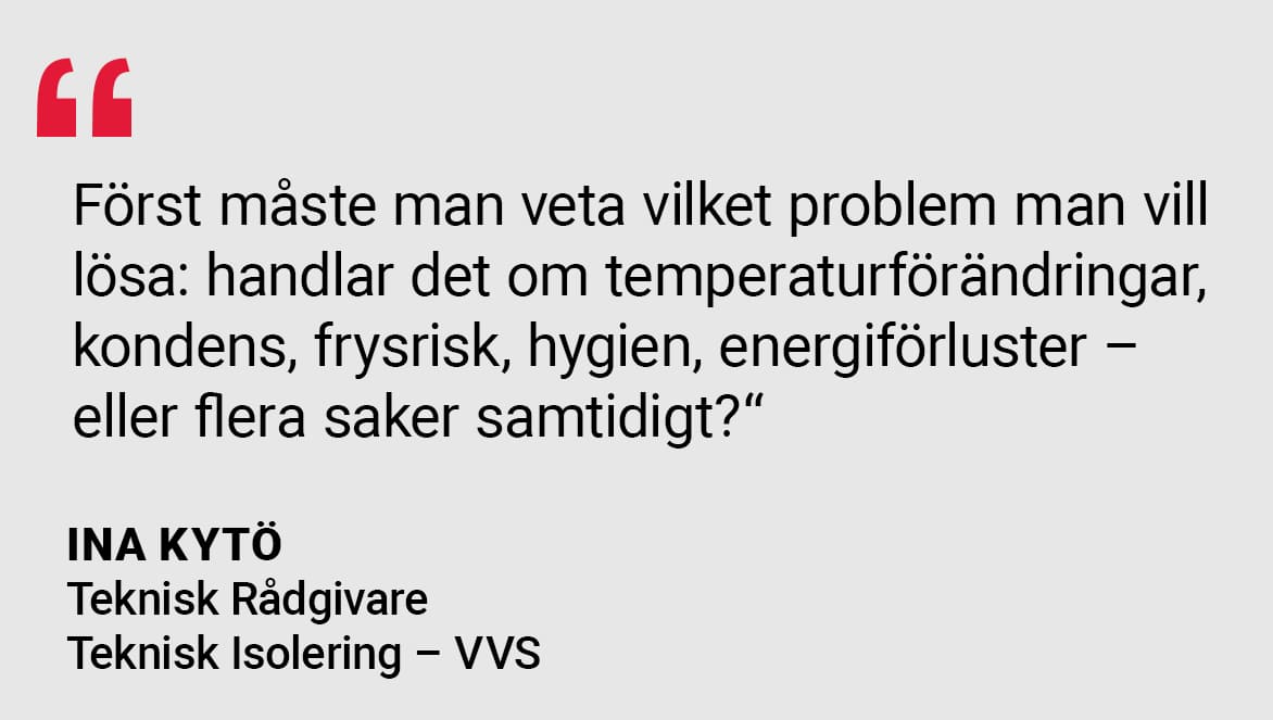 Vattenrör Problem Isolering PAROC Citat