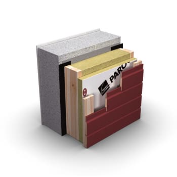 Osa seinast, mis renoveeritakse PAROC kivivilla isolatsioonikihiga.