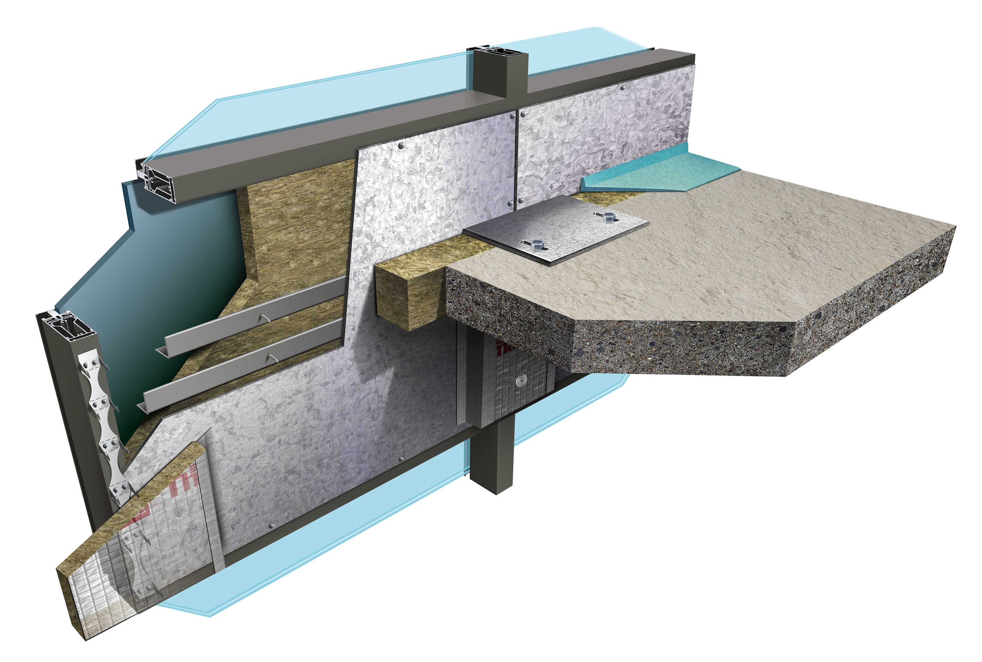 Thermafiber® Mullion Cover Bracket hanger system