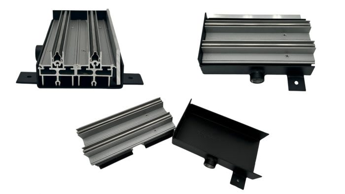 Three different views of the arche-duct option.