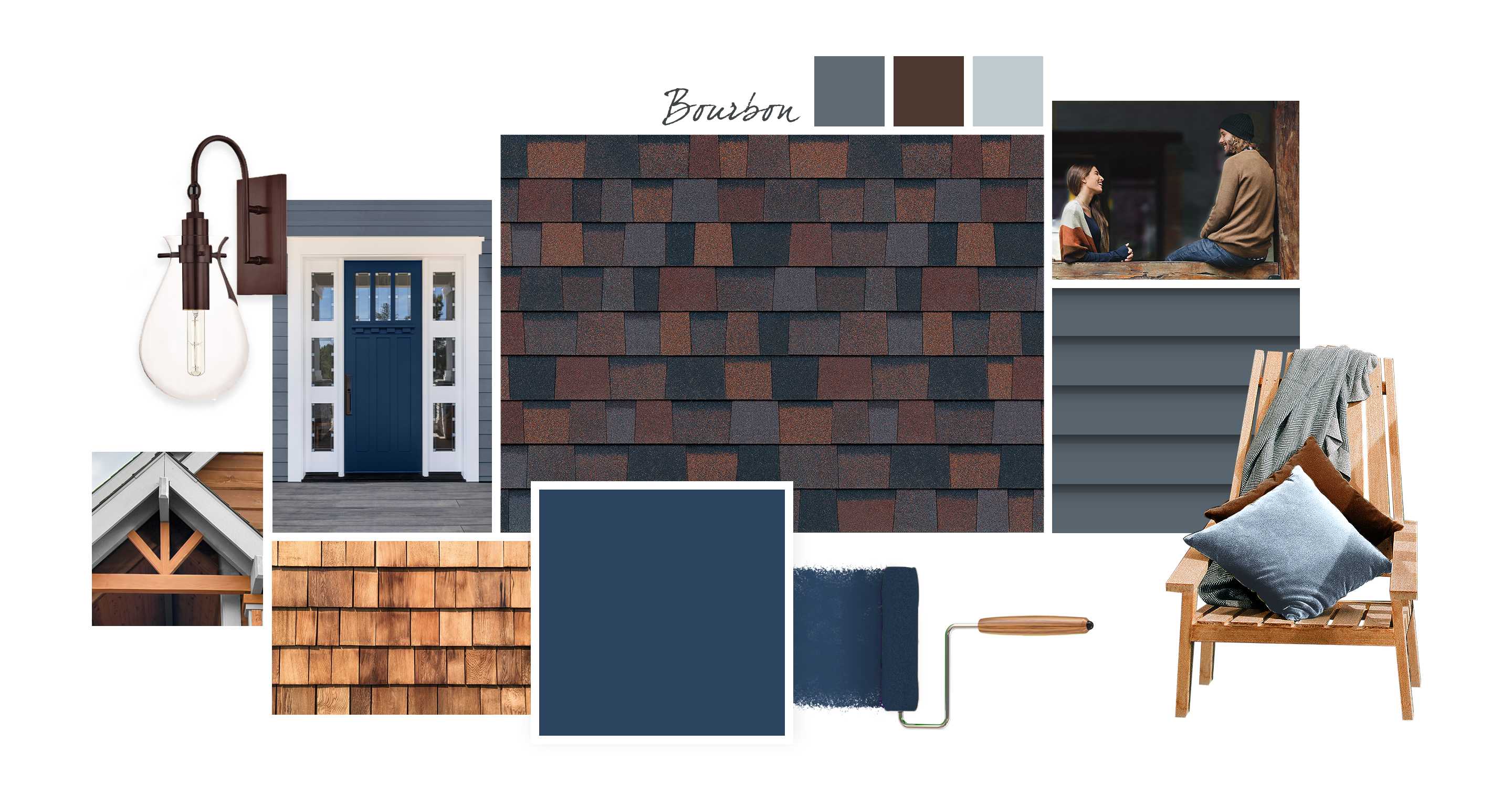 Style board for Bourbon shingle color