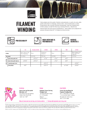 T30 Product Selection Guide - Filament Winding