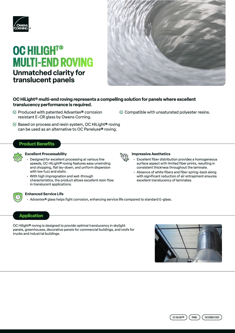 OC HiLight™ Multi-end Roving Technical Data Sheet