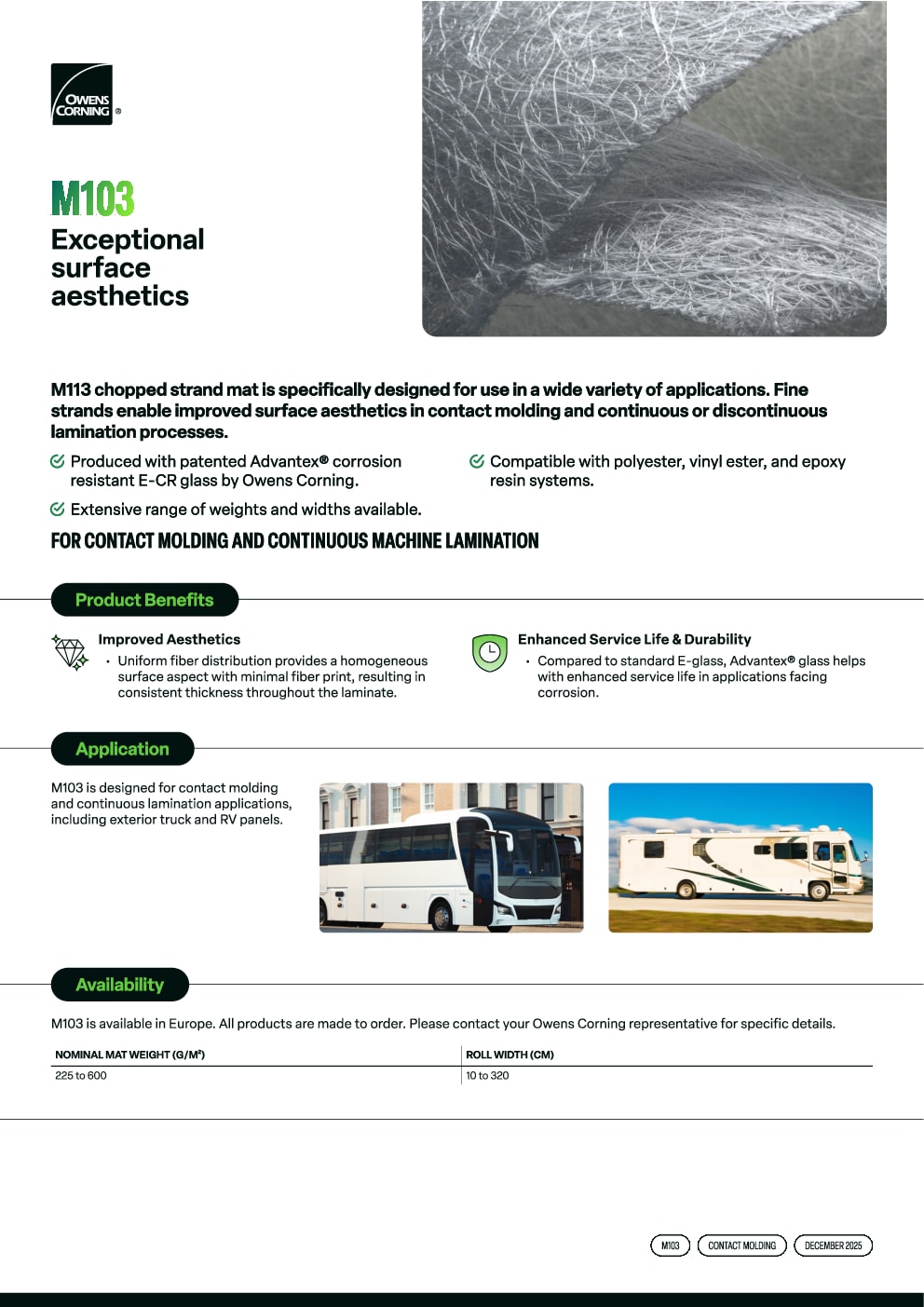 M103 CSM Product Data Sheet