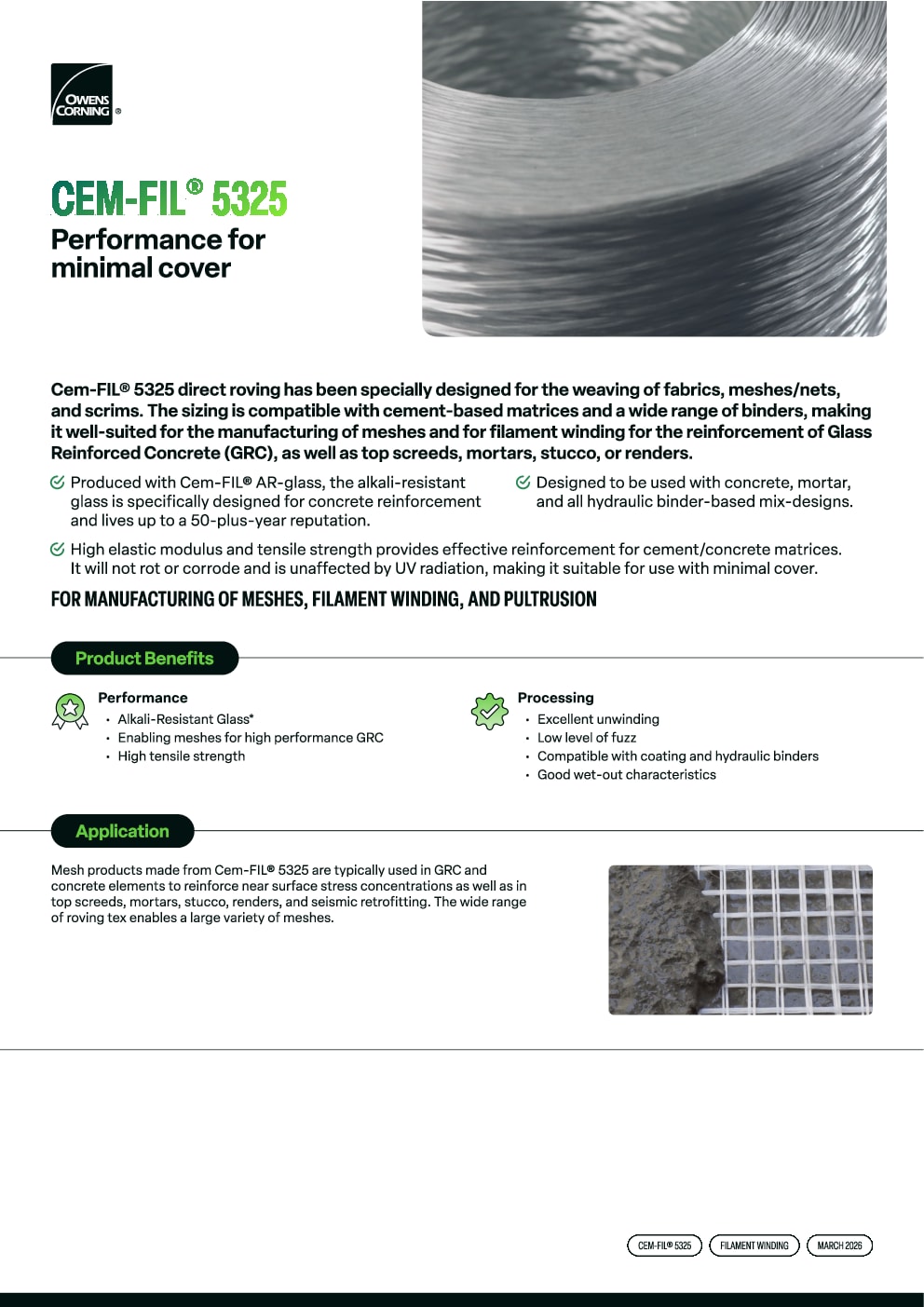 Cem-FIL 5325 Product Data Sheet