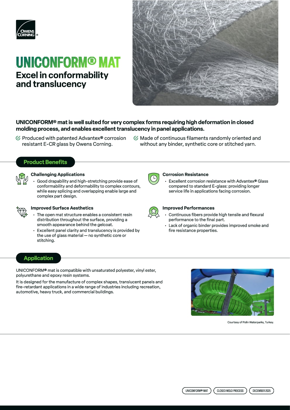 Uniconform® Continuous Filament Mat