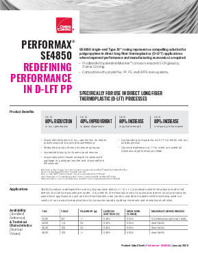 SE4850 Type 30 Single-end Roving PDS