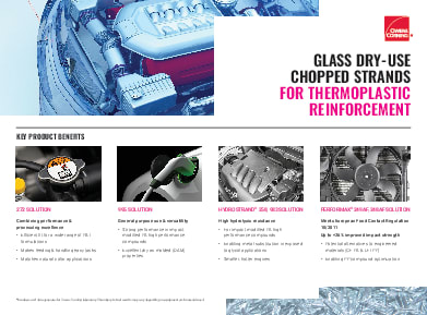 Glass chopped strands for Thermoplastic and Thermoset reinforcement (DUCS range)